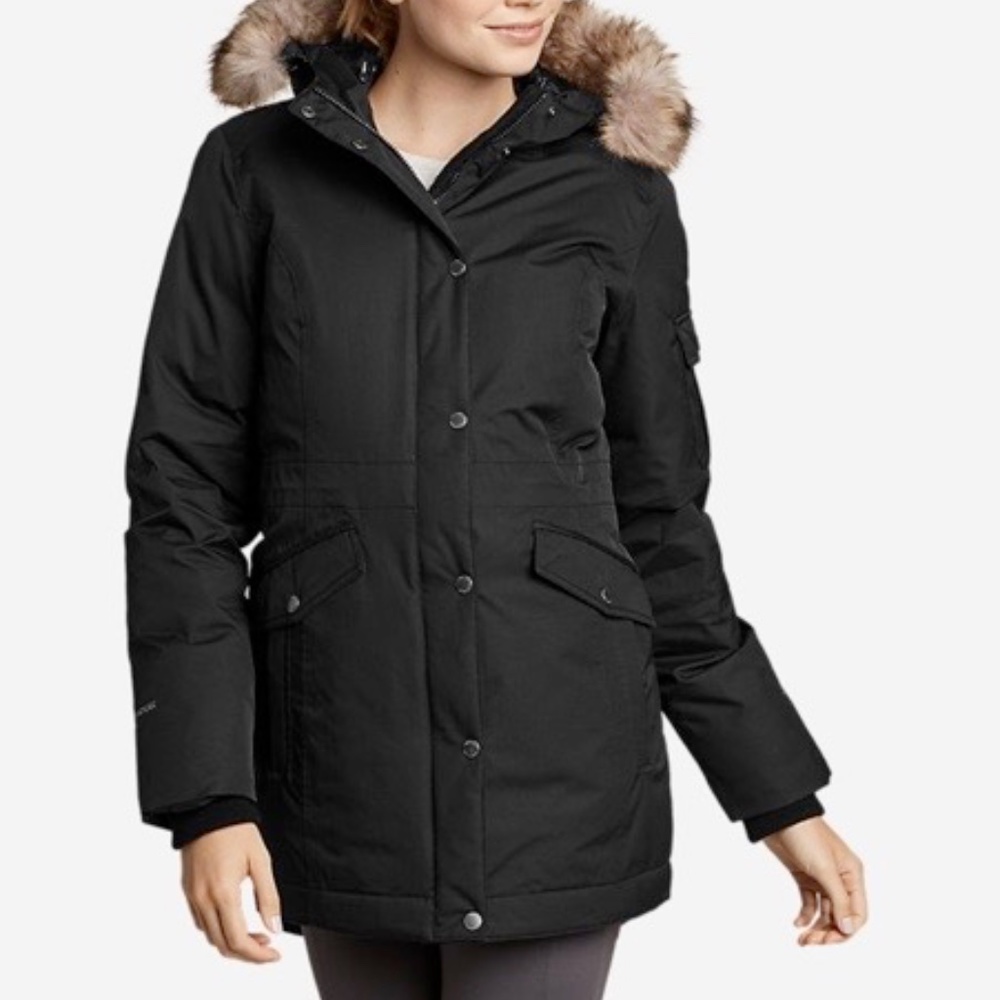 Eddie Bauer insulated down long winter parka coat